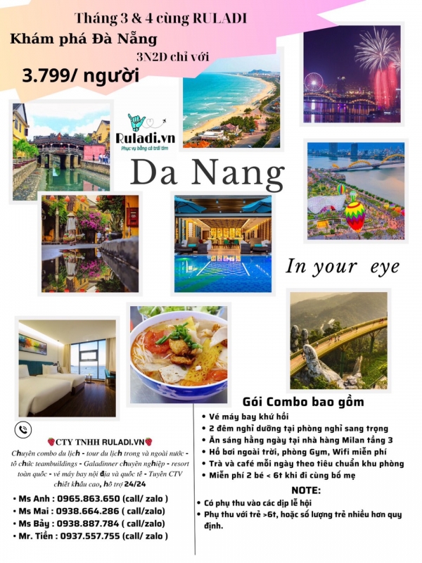 Combo du lịch Sài Gòn – Đà Nẵng 3N2Đ